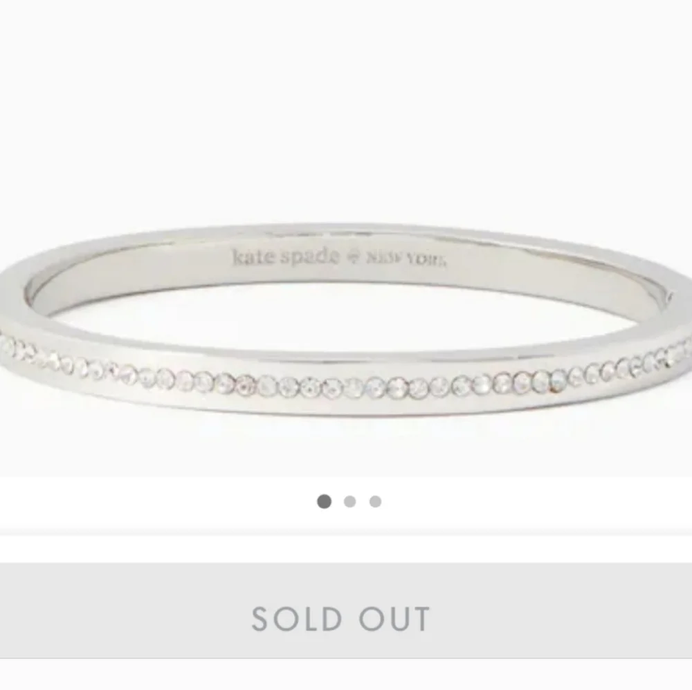 ❤️NEW w/TAG❤️ KATE SPADE SILVER PAVED SWAROVSKI CRYSTAL BANGLE BRACELET - Picture 9 of 14